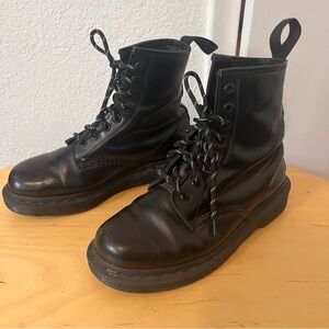 Dr. Martens 1460 Mono Smooth Leather Lace Up Boots Black EU38